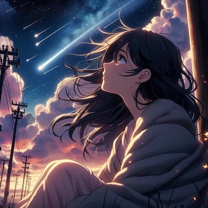 Ảnh anime chill sao băng