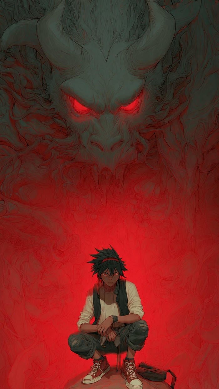 Ảnh anime nam ngầu, lạnh lùng ác quỷ vẽ