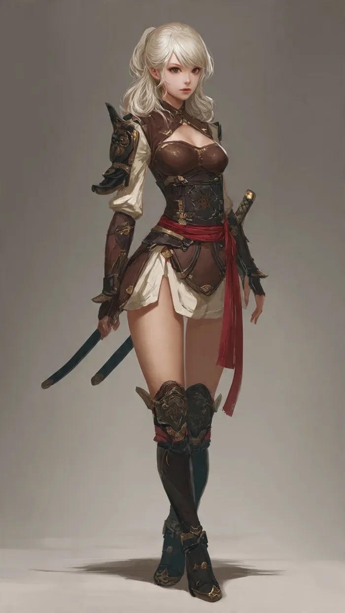 Ảnh anime nữ ngầu chiến binh tóc trắng