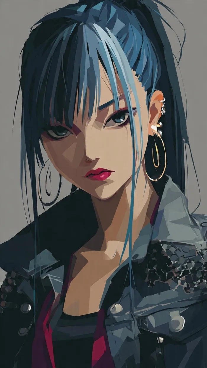 Ảnh anime nữ ngầu nghệ thuật