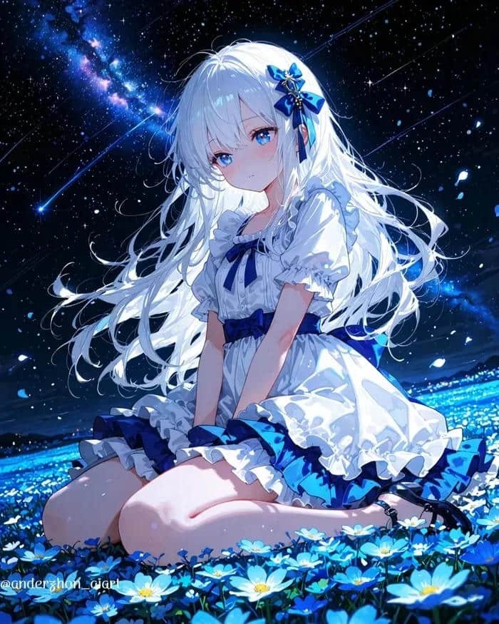 Ảnh anime nữ ngồi