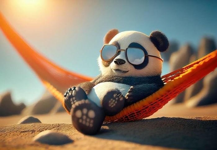 Hình ảnh con gấu trúc hài hước