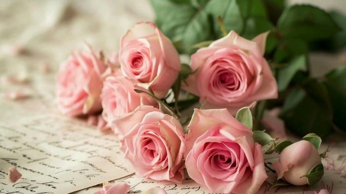 Hình ảnh hoa hồng tươi thắm tượng trưng cho tình yêu