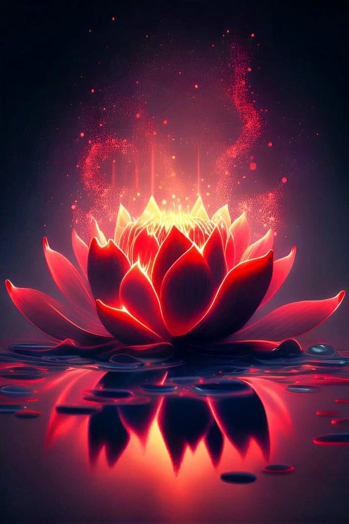 Hoa sen đen sâu sắc