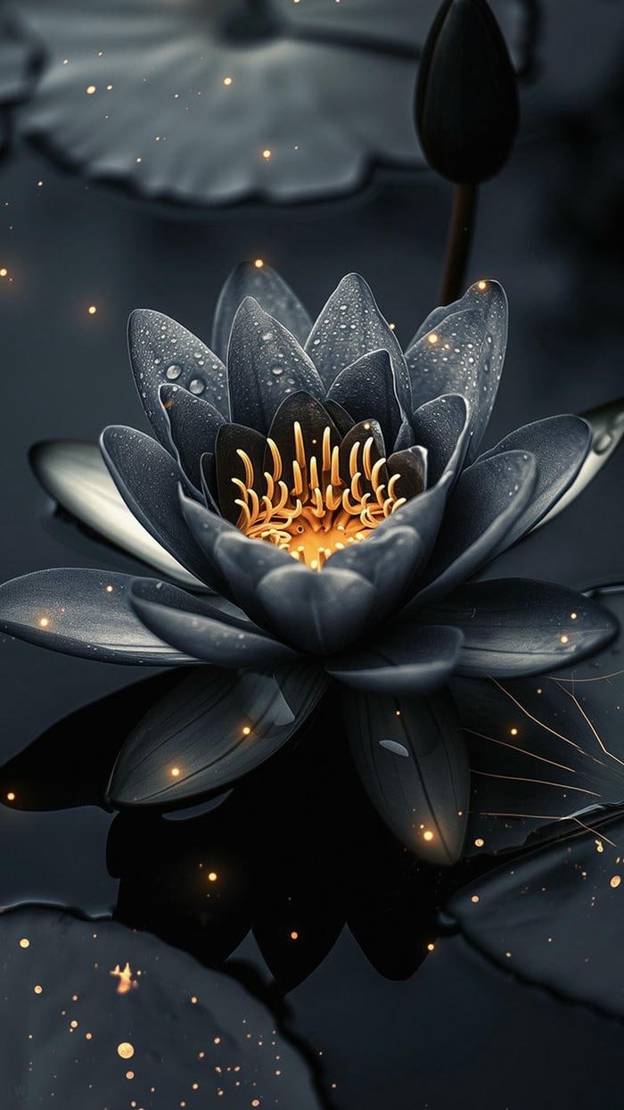 Hoa sen đen thu hút