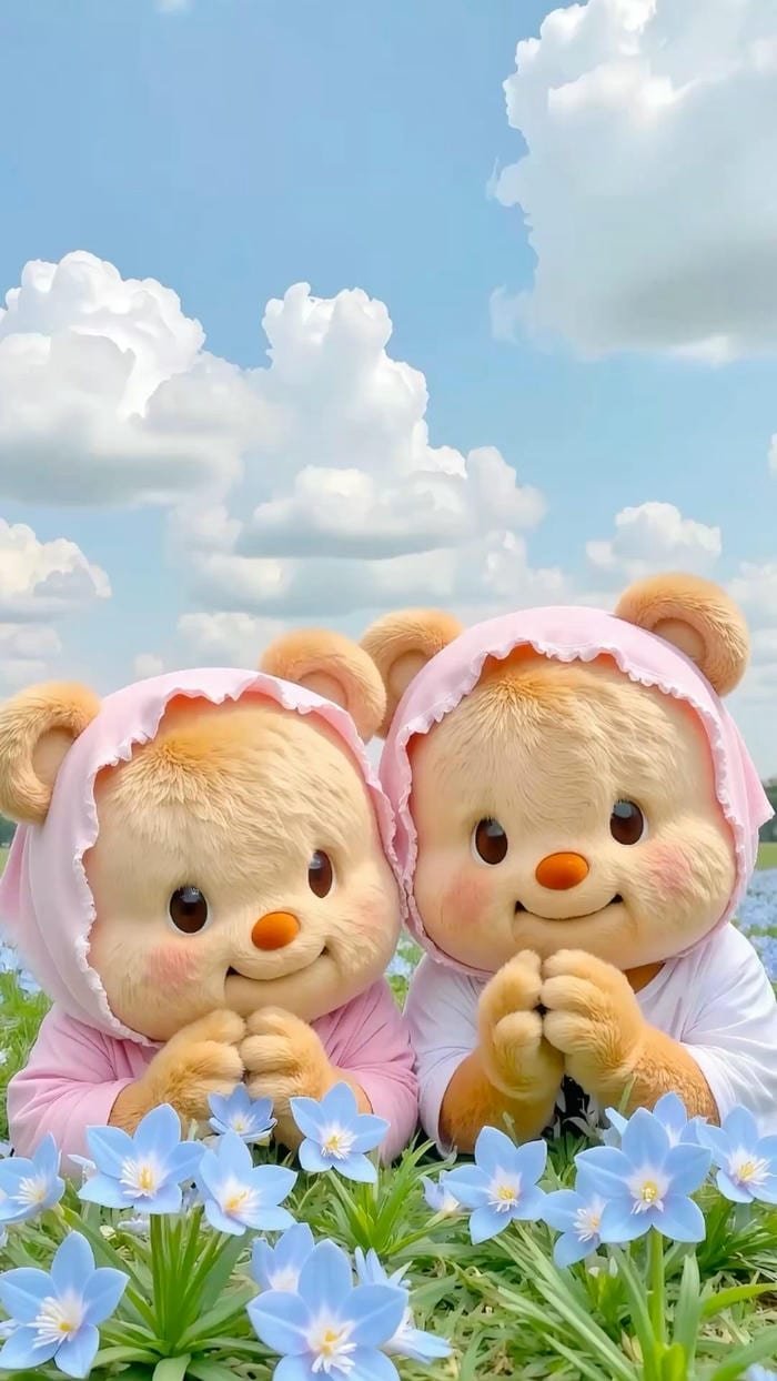 ảnh gấu 2 bạn gấu