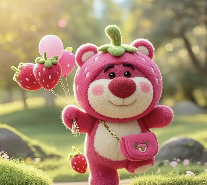 ảnh gấu dâu chơi trong rừng