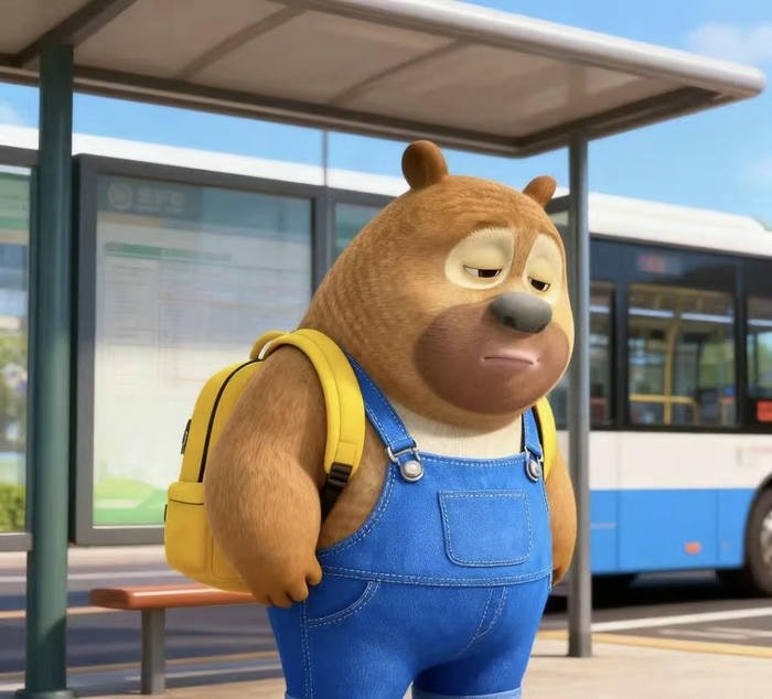 ảnh gấu đi học