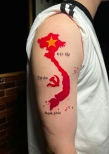 hình xăm bản đồ nghệ thuật