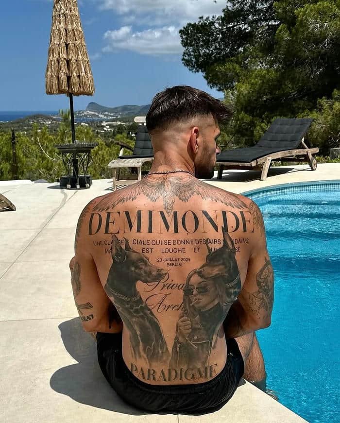 hình xăm cho nam phun lưng