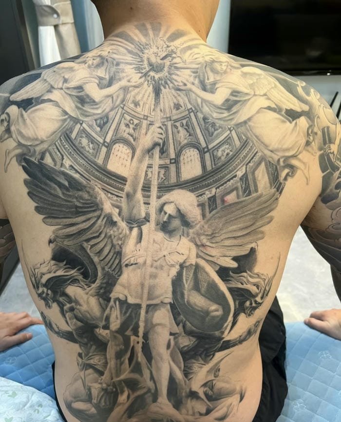 hình xăm full lưng cho nam