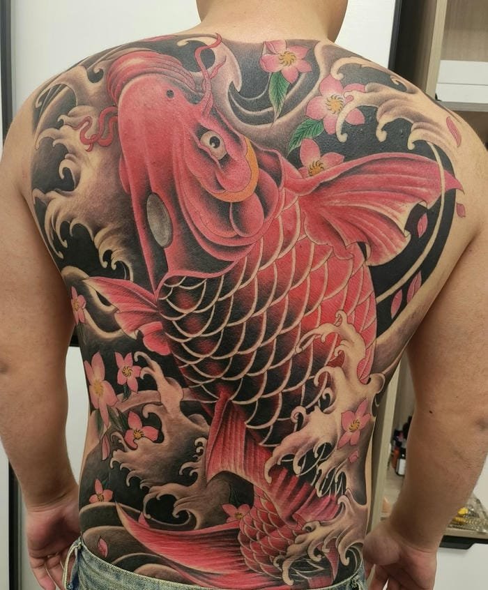 hình xăm full lưng nam