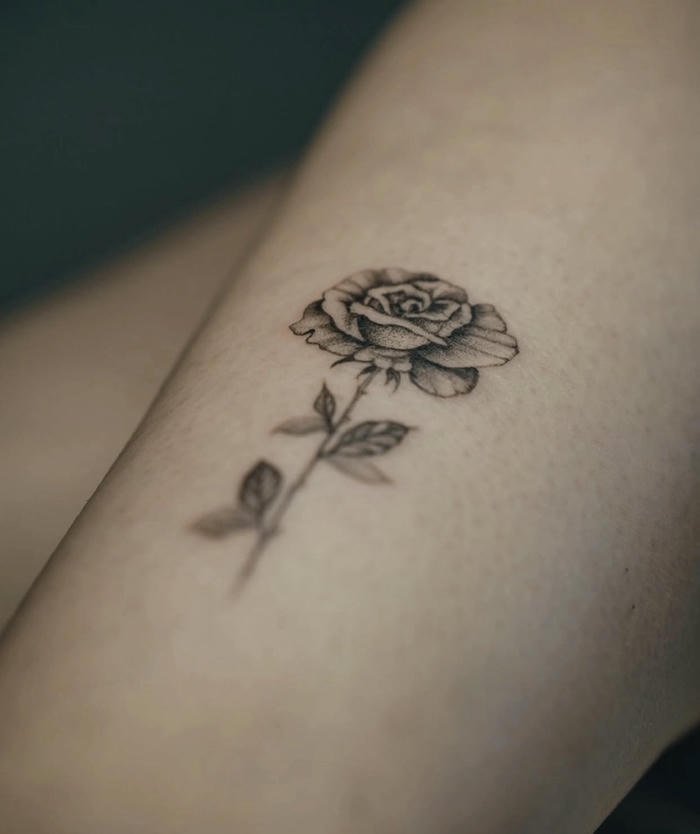 hình xăm hoa hồng nhỏ xinh