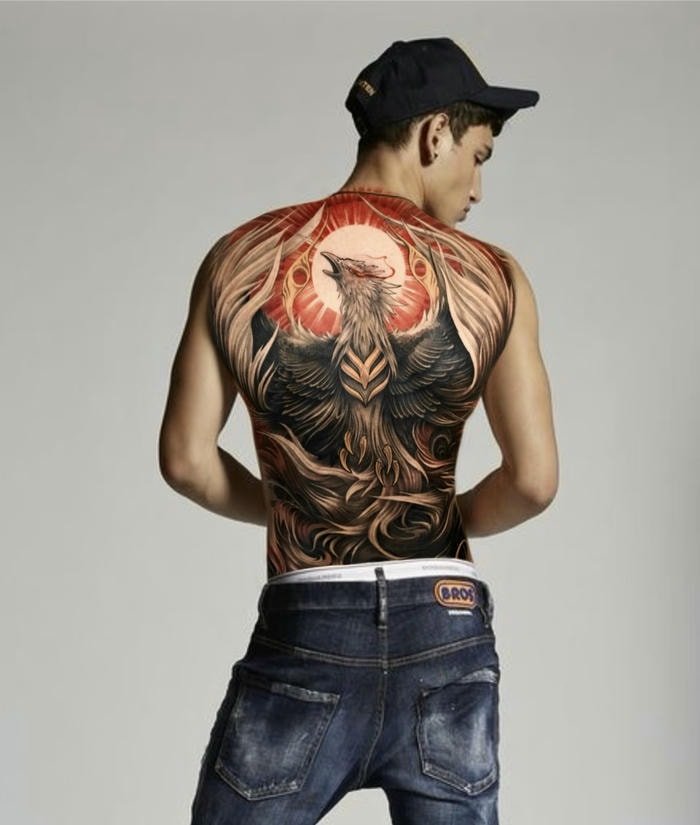 hình xăm nam full lưng