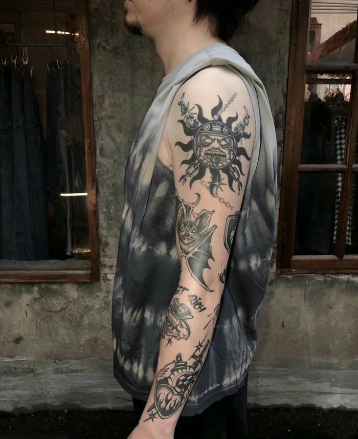 hình xăm nghệ thuật full tay