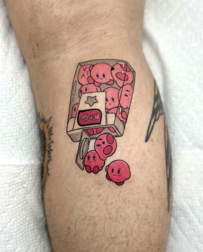 hình xăm old school ở bắp chân