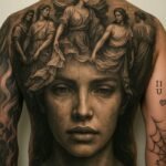 hình xăm phun lưng nghệ thuật