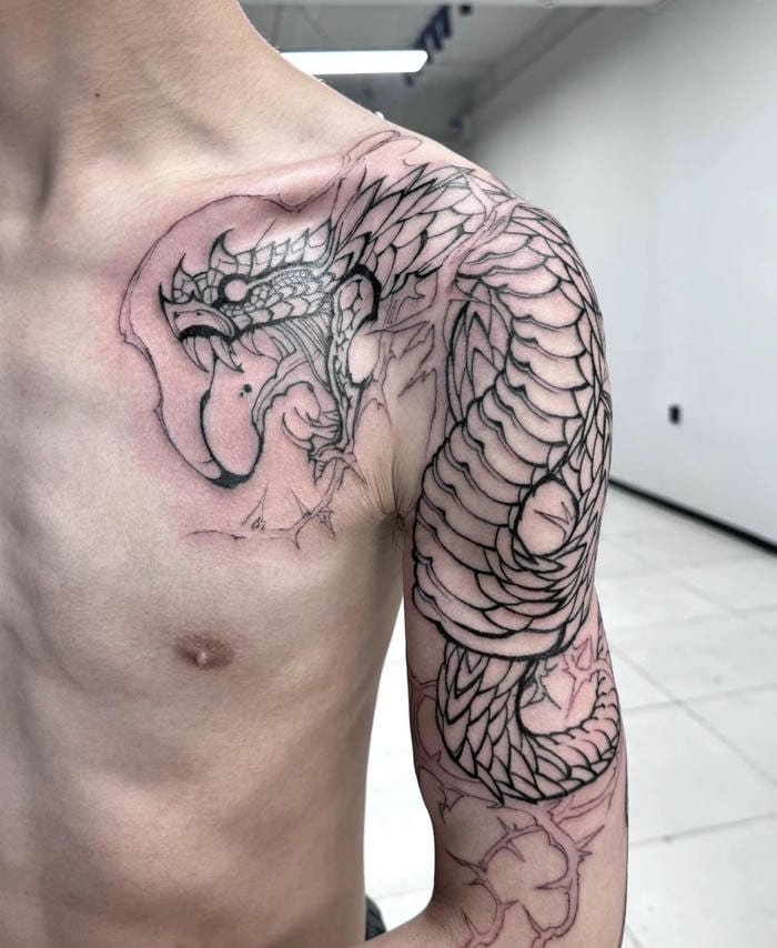 hình xăm rồng nghệ thuật