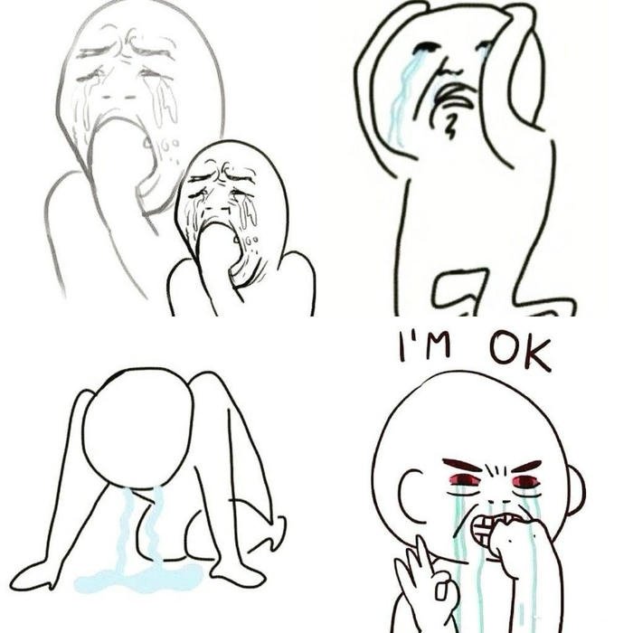 meme gục ngã ok vl