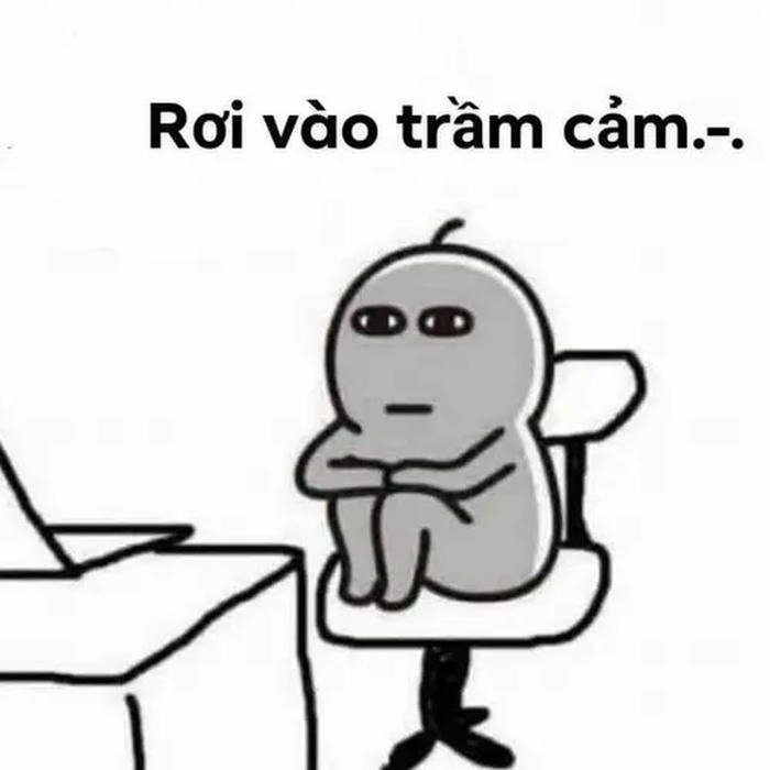meme gục ngã trầm cảm