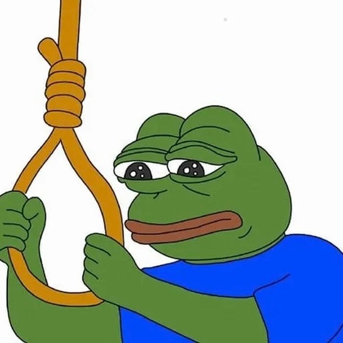 meme gục ngã treo cổ
