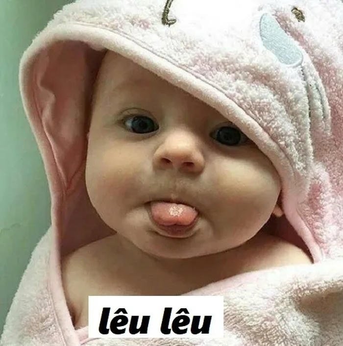 meme lêu lêu em bé