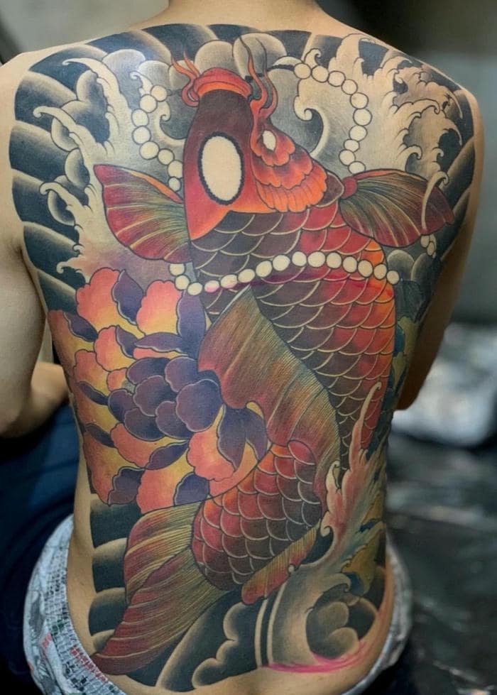 những hình xăm cá chép hóa rồng đẹp nhất
