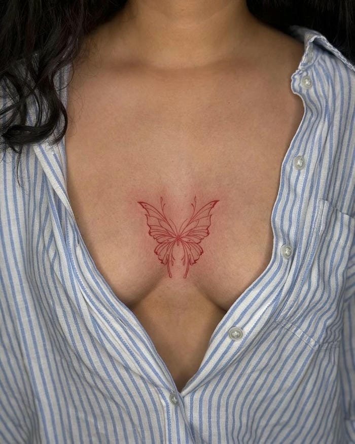 những hình xăm quyến rũ cho nữ ở ngực