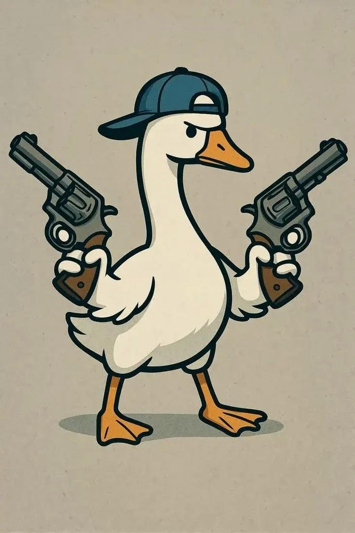súng meme vịt cầm súng