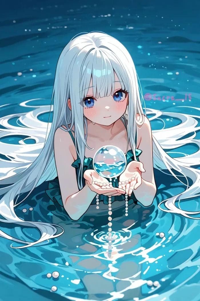 Ảnh anime con gái dễ thương với bím tóc đôi