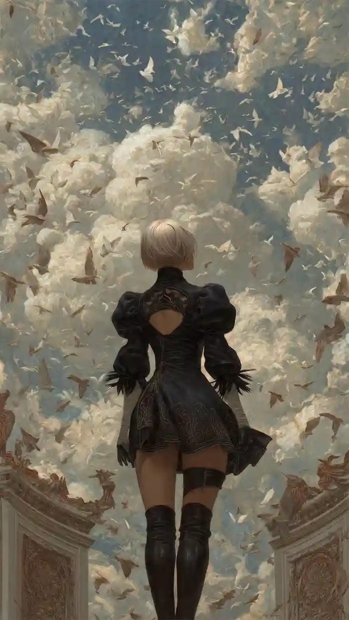 Ảnh anime đẹp hiếm cô gái mặc váy dạ hội lộng lẫy