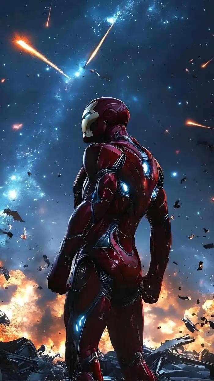 Ảnh Iron Man bay giữa các tòa nhà cao