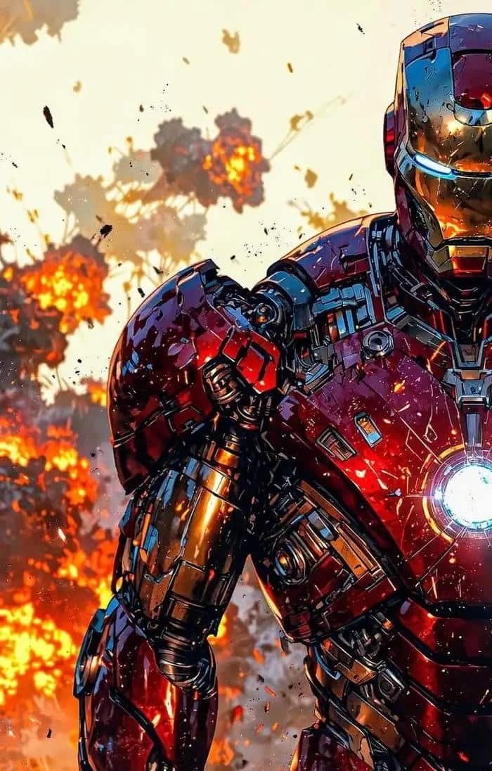 Ảnh Iron Man trong pha hành động ngoạn mục