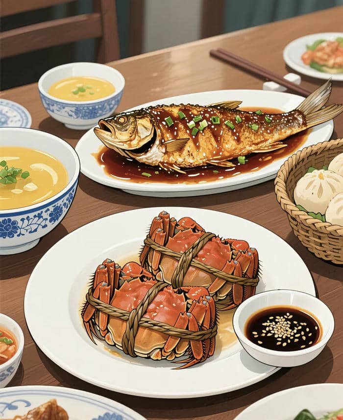 ảnh anime bữa ăn hấp dẫn