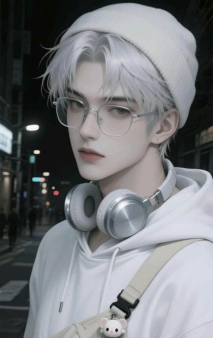 ảnh anime đẹp nam tóc trắng