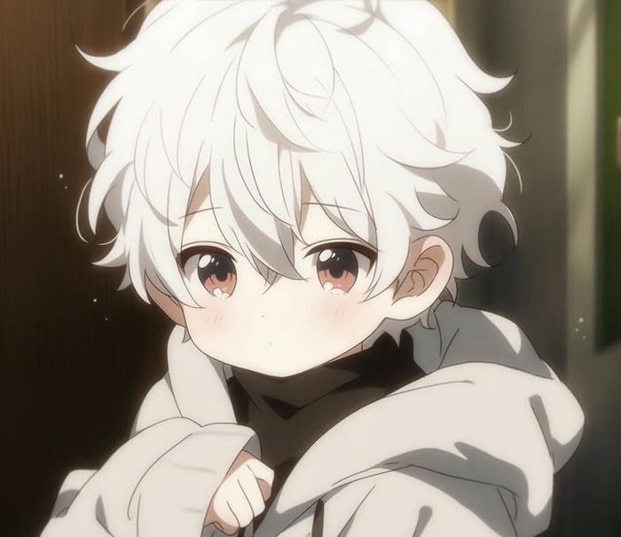 ảnh anime đẹp trai tóc trắng