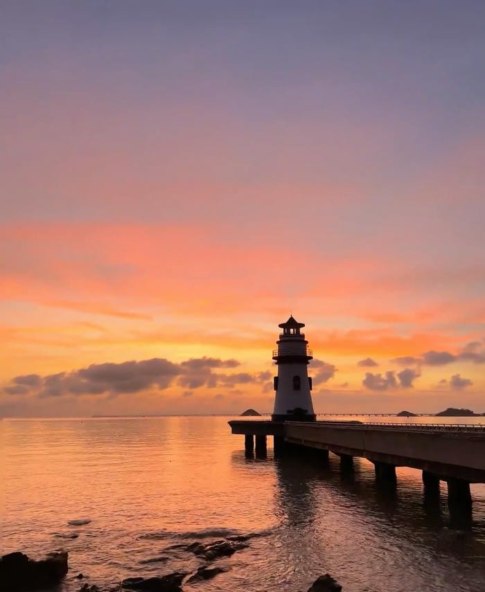 ảnh biển chill hoàng hôn tone ấm áp