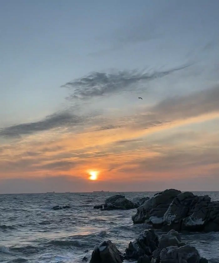 ảnh biển chill lúc gần tối thư giãn