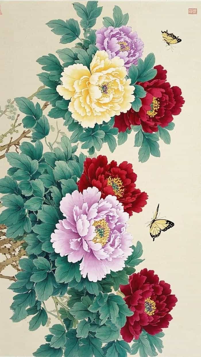 ảnh nền hoa mẫu đơn đơn giản