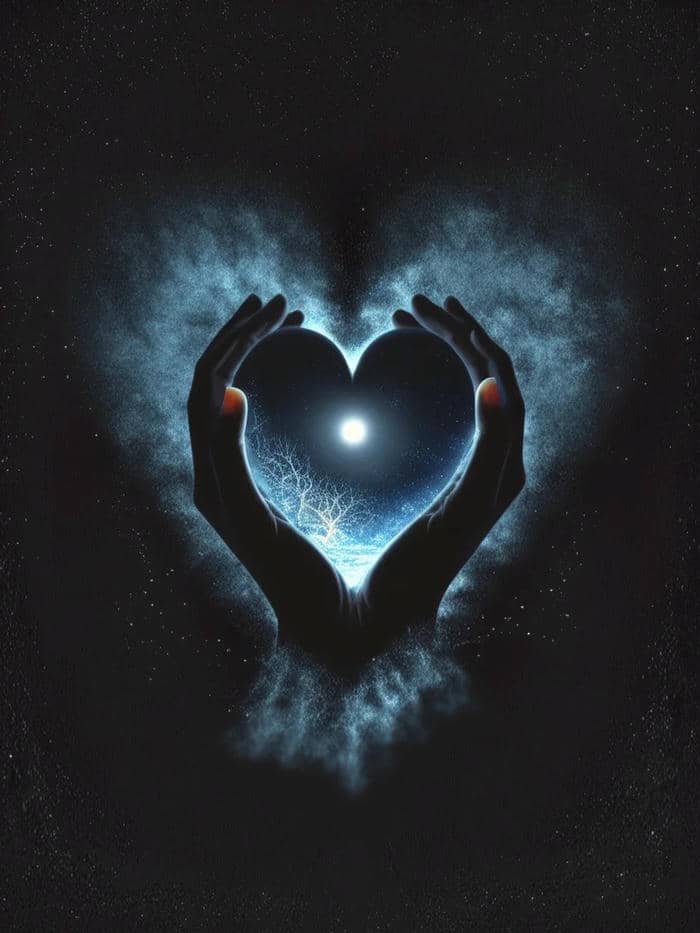 ảnh nền trái tim đêm tối