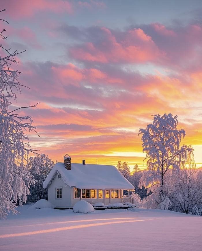 ảnh phong cảnh trong tuyết