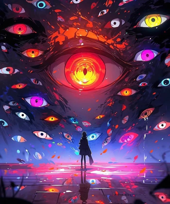 ánh sáng trong đôi mắt anime