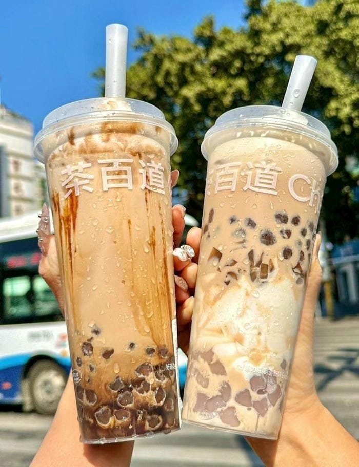ảnh trà sữa trong quán