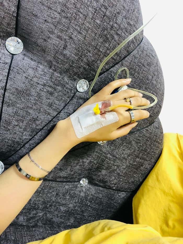 ảnh truyền nước bệnh nhân