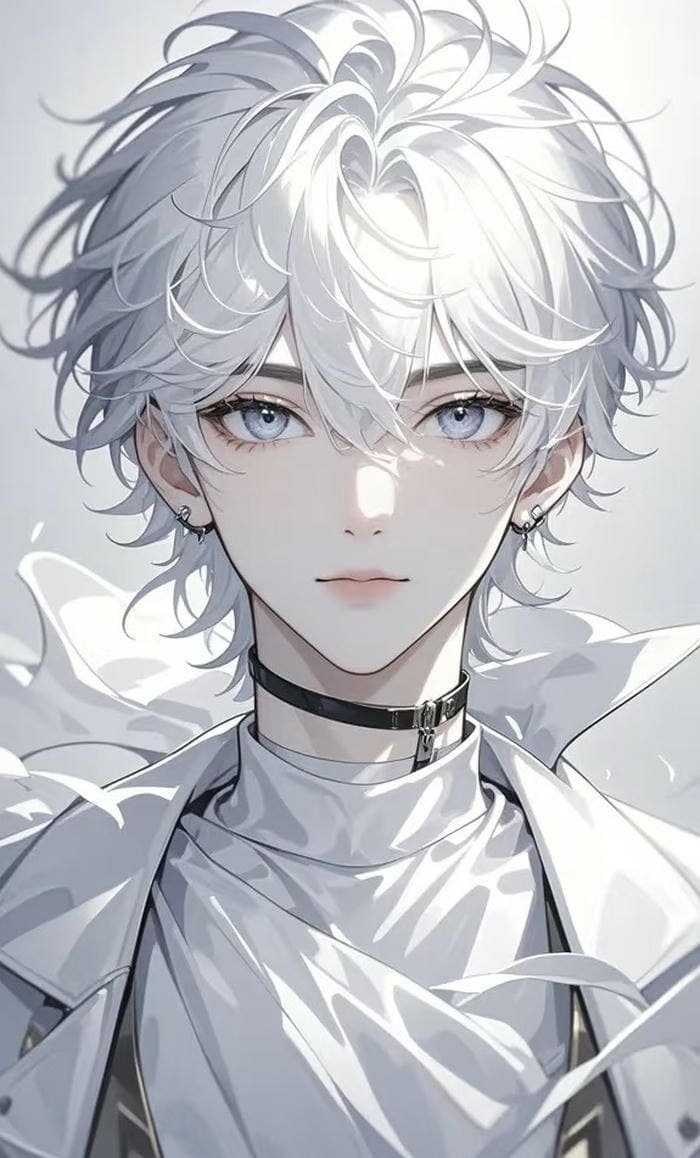 anime boy tóc trắng