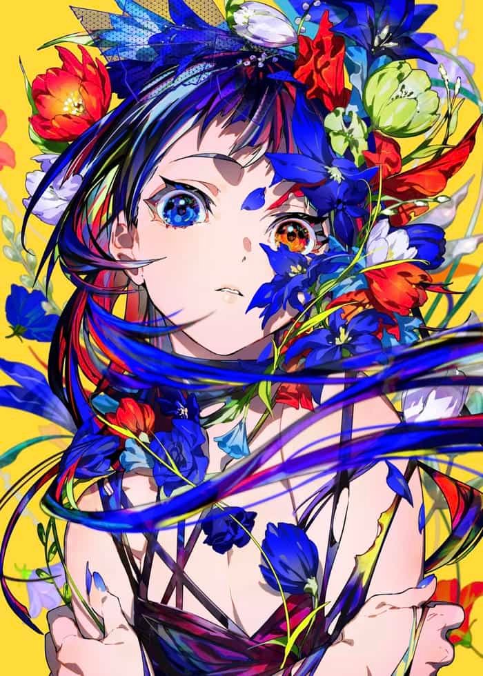 bức anime ánh sáng vàng