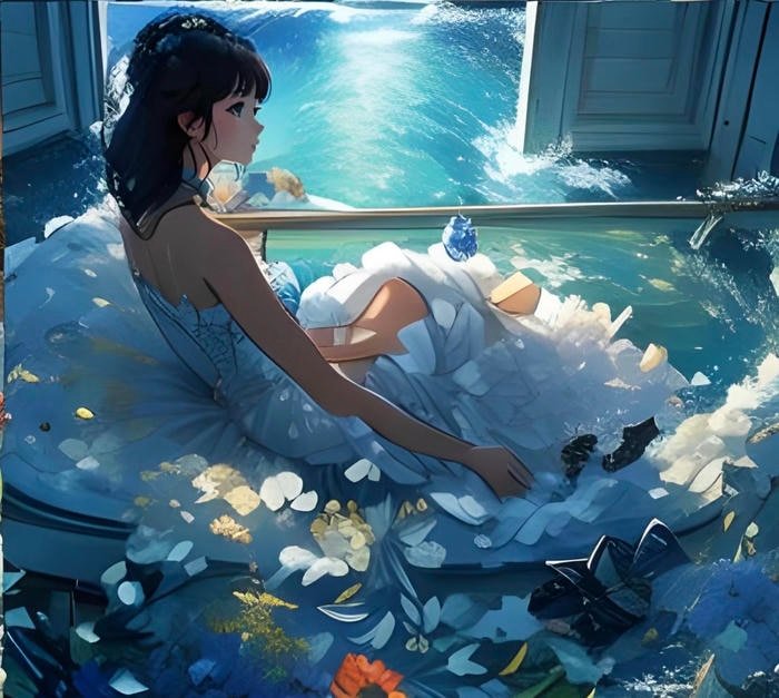 bức tranh anime sáng tạo