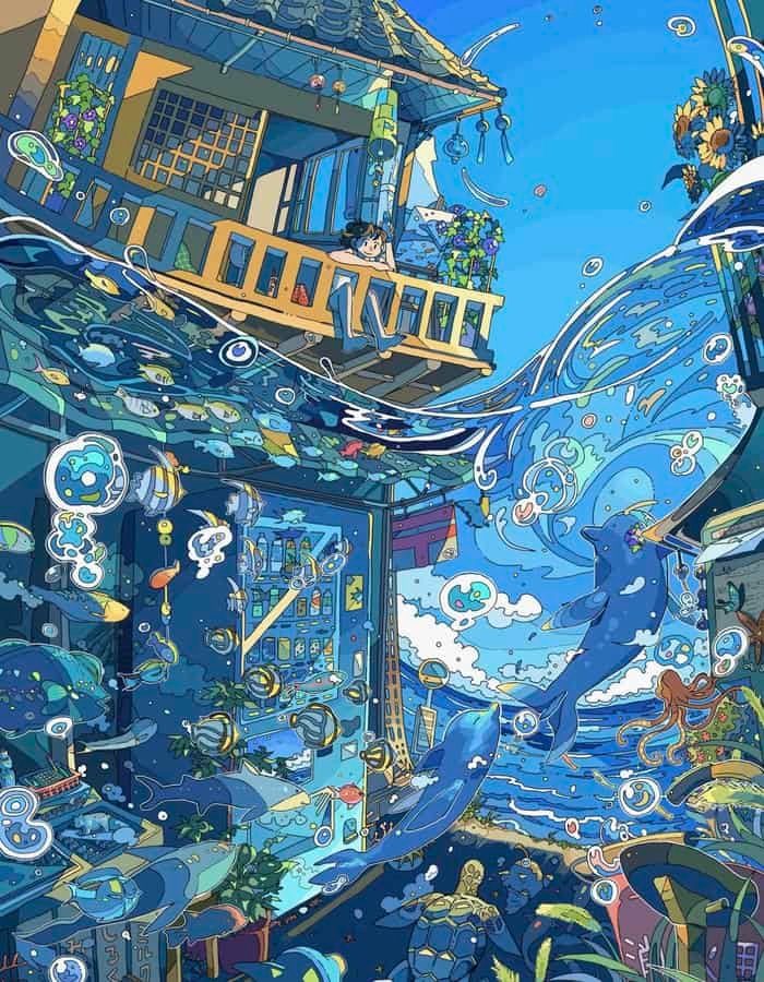 góc sáng nhẹ trong anime