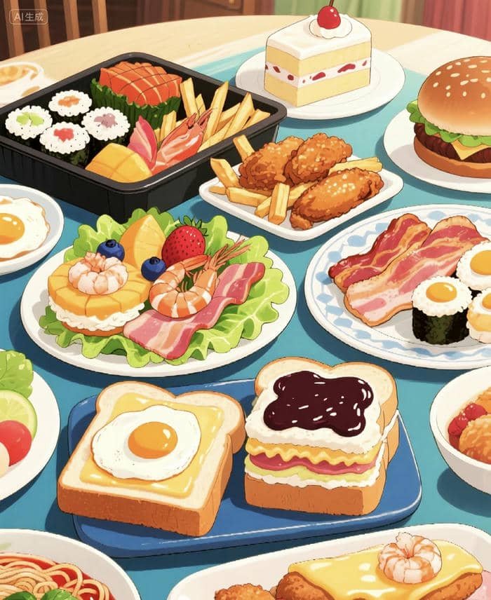 hình anime đồ ăn ngọt