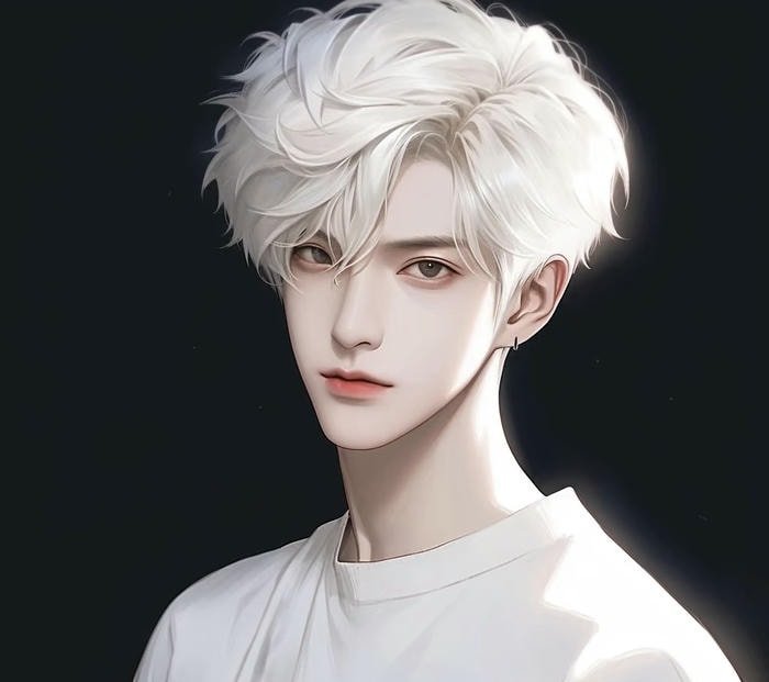 hình anime lạnh lùng nam tóc trắng